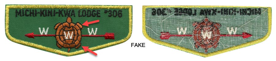 identifying bates fake boy scout patches