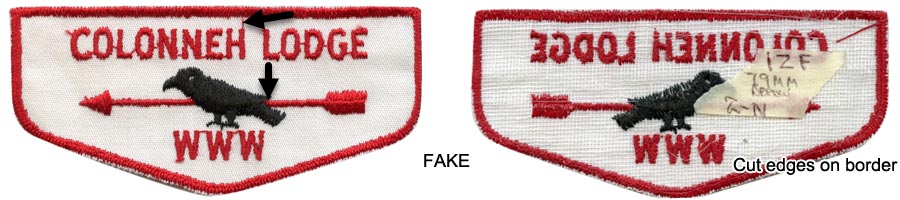 Identiying fake boy scout badges