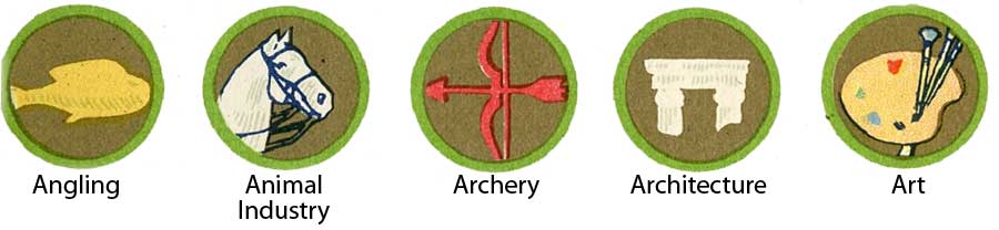 1942 Boy Scout Merit Badges