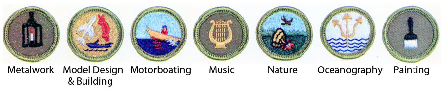 Identifying 1964 Boy Scout Merit Badges